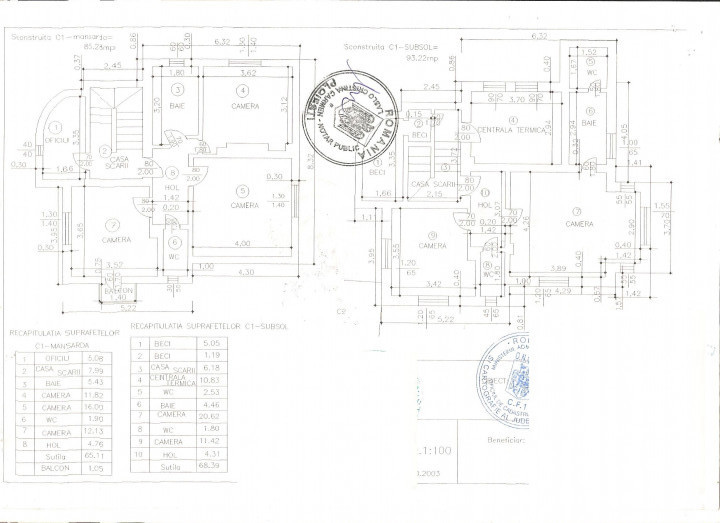 Vila solida, D+P+ Et 1 +  M, Ultracentral- Bulevard