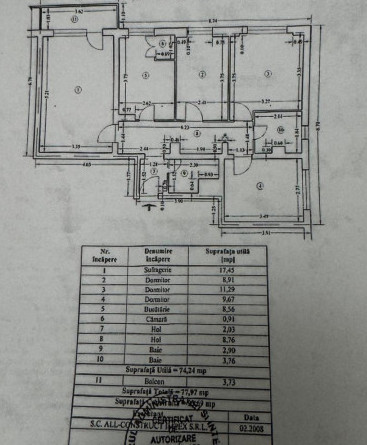 Vânzare Apartament 4 Camere Confort 1 – Decomandat, Etaj 9/9 B-dul Bucuresti